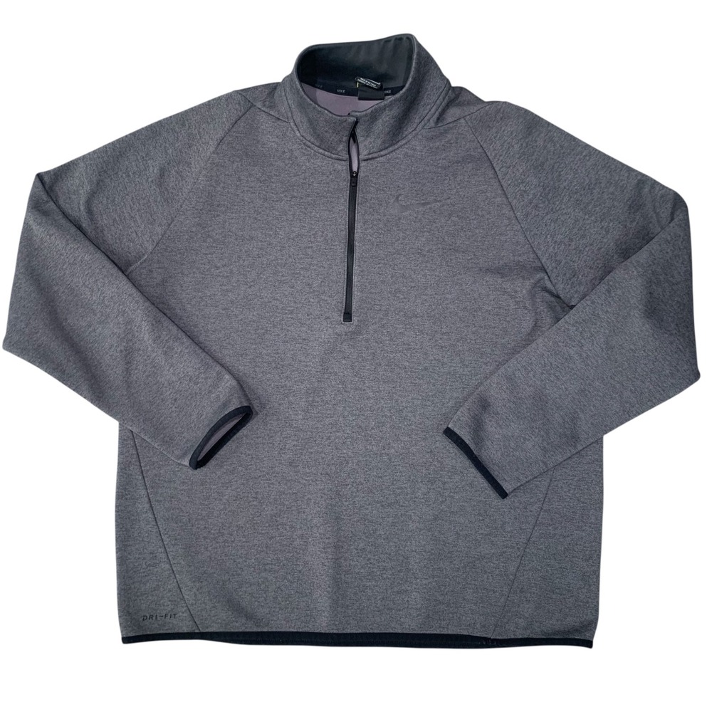 Nike Dri-FIT Therma 1/4 Zip Pullover Men's Large Gray 932041-071